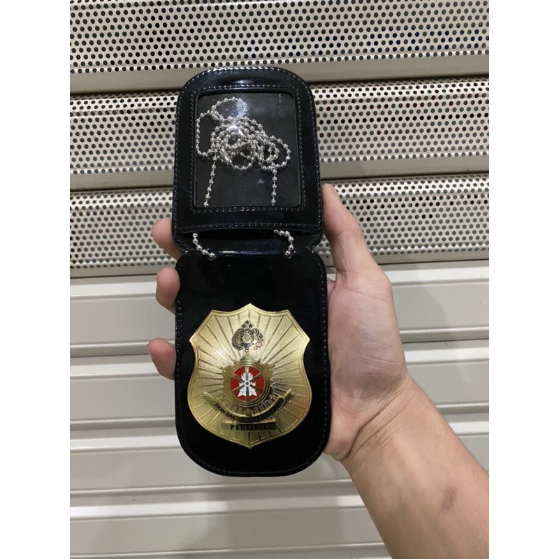 Dompet Kalung Lencana Penyidik Polri Polisi Dompet KTA PENYIDIK Kulit