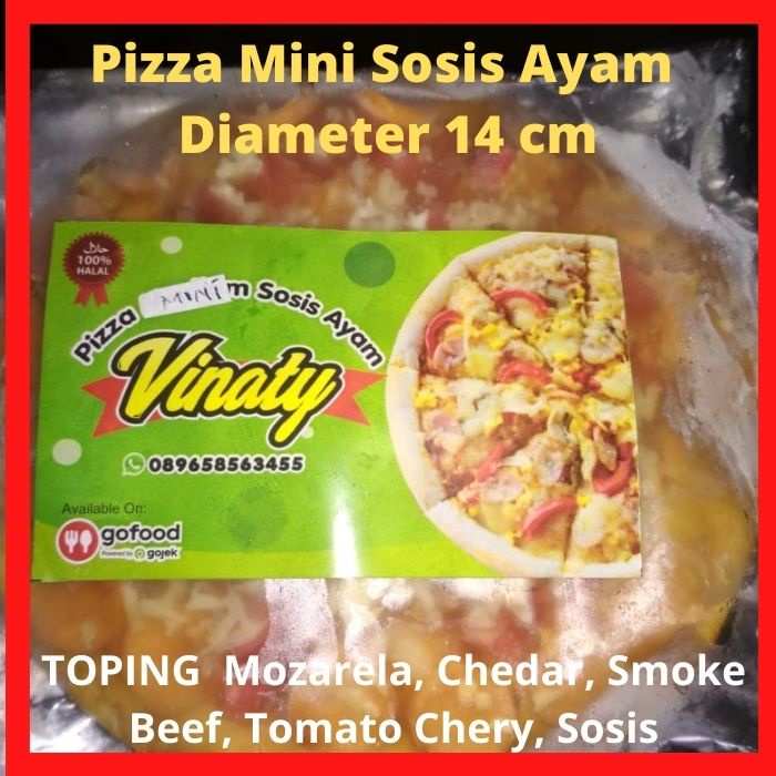 

Pizza Makanan Beku Frozen Murah Mini Sosis Ayam