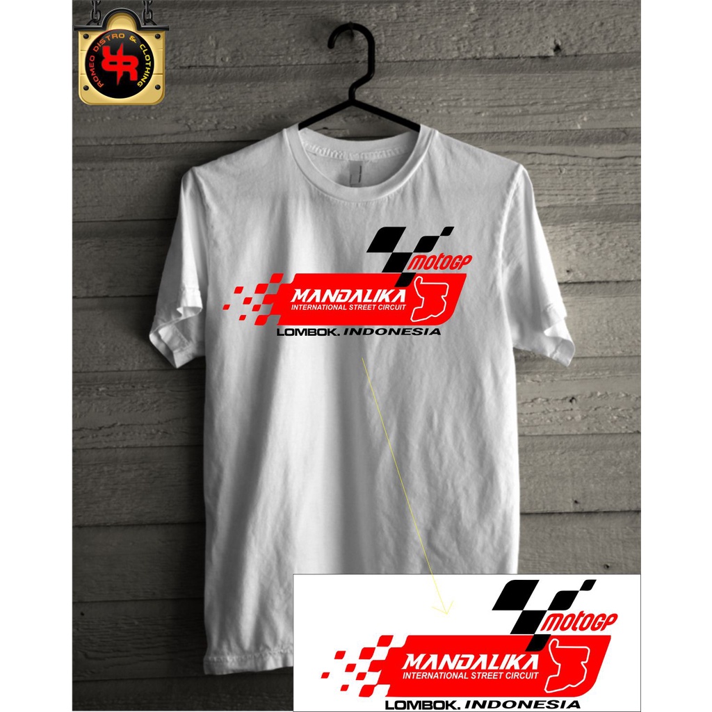 kaos pria wanita  motogp mandalika lengan pendek