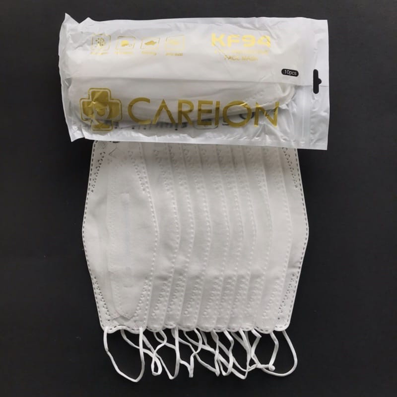 Masker KF94 Careion Putih 4PLY - Masker 4ply KF94 warna PUTIH MIRIP Convex