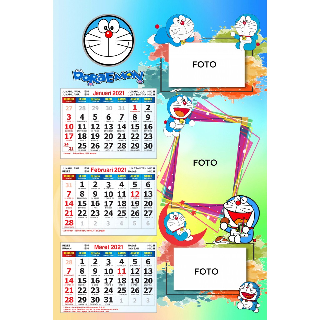 

Kalender Dinding 2021 Custom (4Lembar)
