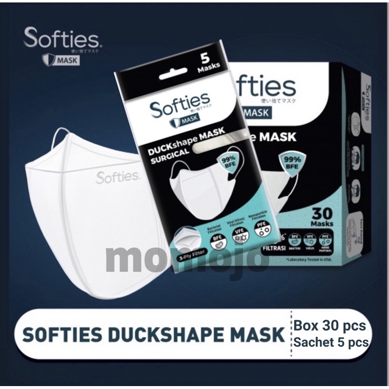 SOFTIES DUCKSHAPE MASK / MASKER DUCKBILL SOFTIES KEMASAN BOX / SACHET