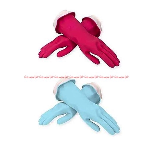 Casabella Waterblock Gloves Gants Sarung Tangan Karet Biru Pink Tetap Melindungi Tangan Di Dalam Kering Casabela Tahan Air Kasabela Gloves Glove Blue