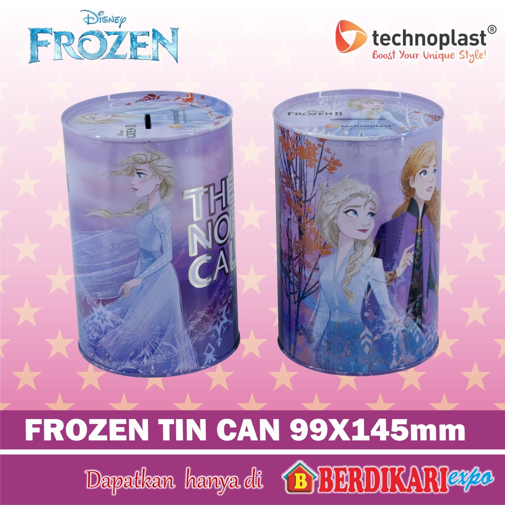 TECHNOPLAST FROZEN MOVIE TIN CAN COIN BANK CELENGAN 99X145mm