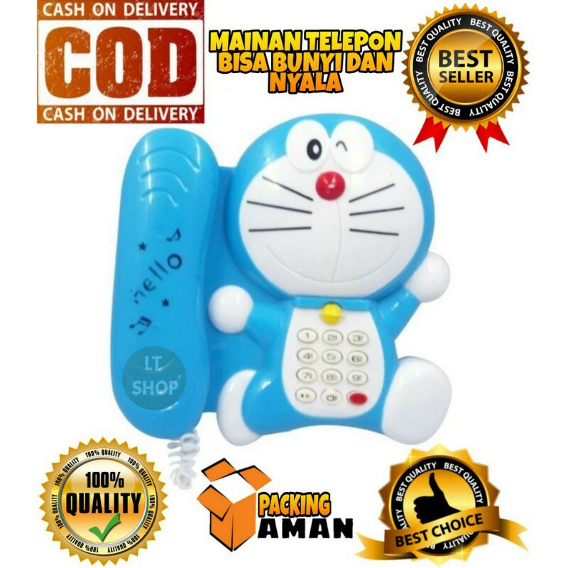 ( BISA COD ) PROMO MAINAN ANAK TELEPON TELPON KARAKTER DORAEMON LUCU MUSIC PHONE MURAH