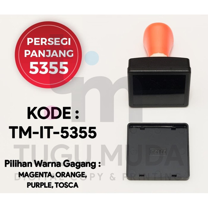 

Gagang Stempel Flash PERSEGI PANJANG 5355 (53x55mm) -TM-IT-5355