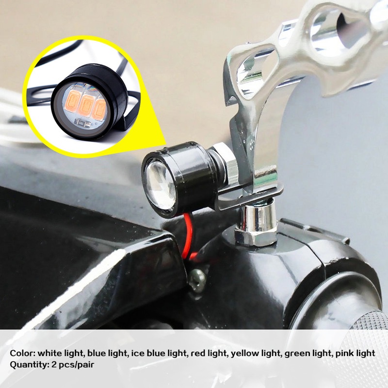 1 Pasang Lampu LED Eagle Eye Universal Untuk Kaca Spion Motor