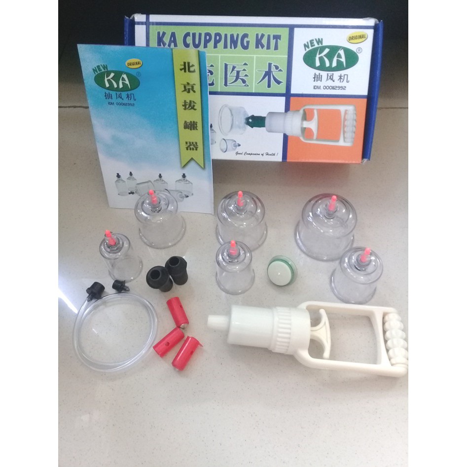 NEW KA Cupping Kit Alat Kop angin Bekam Masuk Angin isi 6 / 12