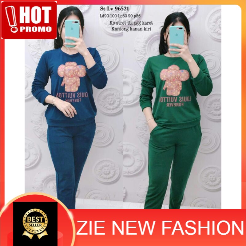 SETELAN OBLONG+CELANA WANITA IMPORT PREMIUM LV 96521