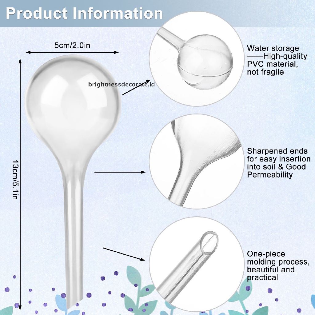 12 Pak Penyiram Tanaman Bentuk Globe Bahan Pvc Untuk Sistem Irigasi Kebun