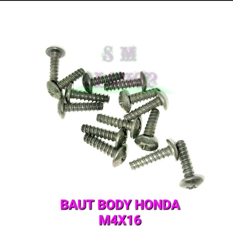 20 PCS BAUT ONLY BODY HONDA MATIC BAUT BODY BEAT SCOOPY VARIO BEAT STREET BAUT KLIP MOTOR HONDA BAUT COVER MOTOR HONDA MATIC M4X16