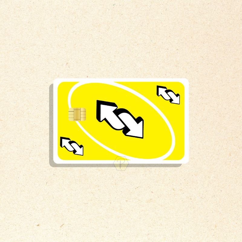 UNO REVERSE - Card Cover Skin Sticker - PLIATA Stiker Kartu ATM, E-Money, E-Toll