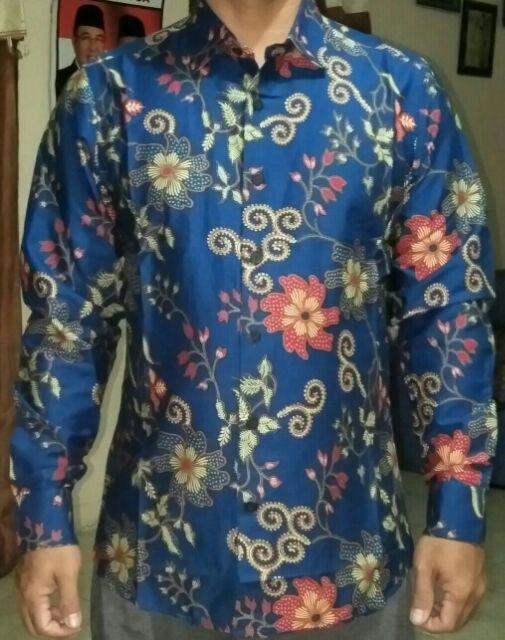 Odza Baju Pria Lengan Panjang Kemeja Pria Murah Kemeja Katun Batik Printing