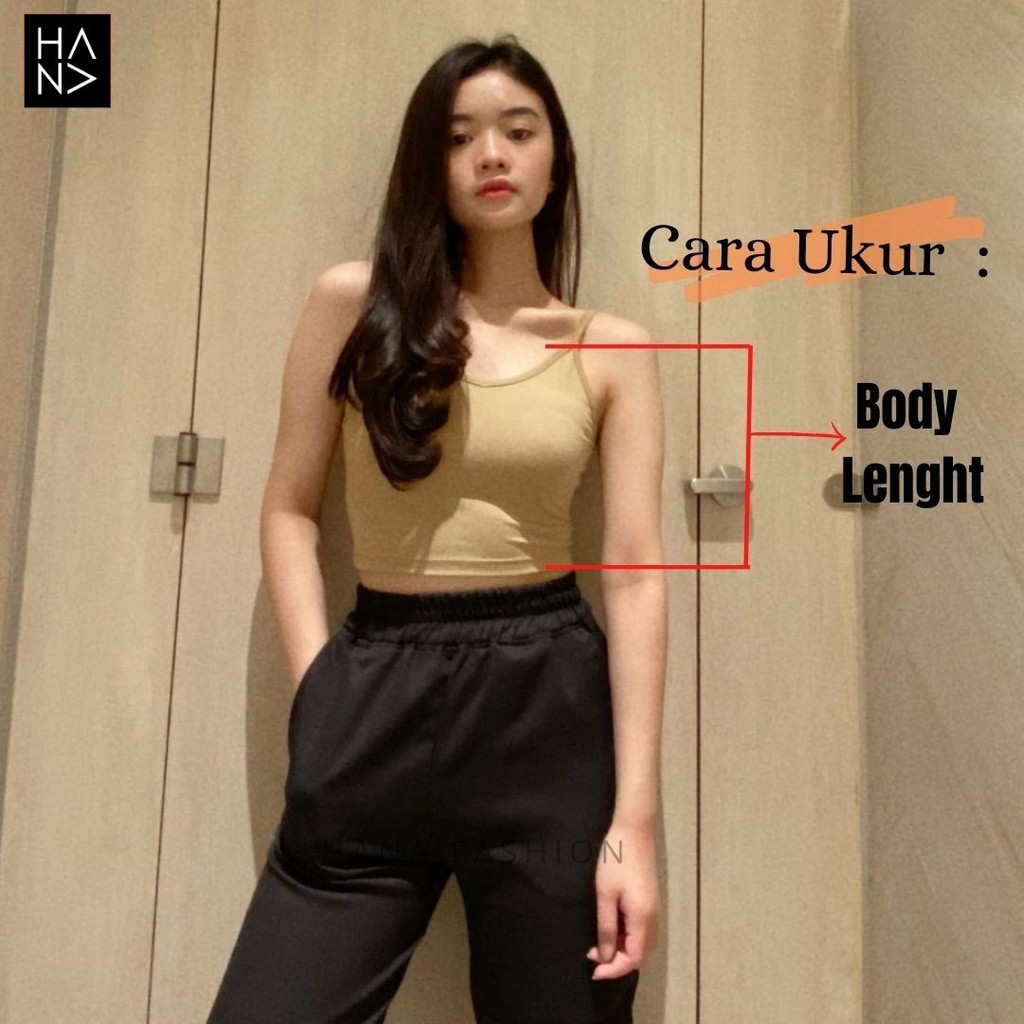 HanaFashion JKT - Aurora Basic Tank Top Crop Wanita - TT035-2