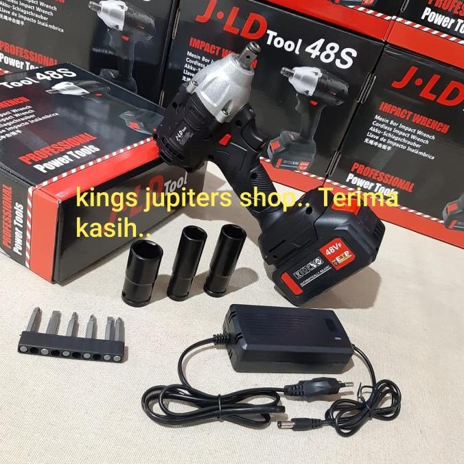 PAHE JLD CORDLESS BUKA TUTUP BAUT IMPEK IMPACT WRENCH 48VOLT 48S JLD Termurah