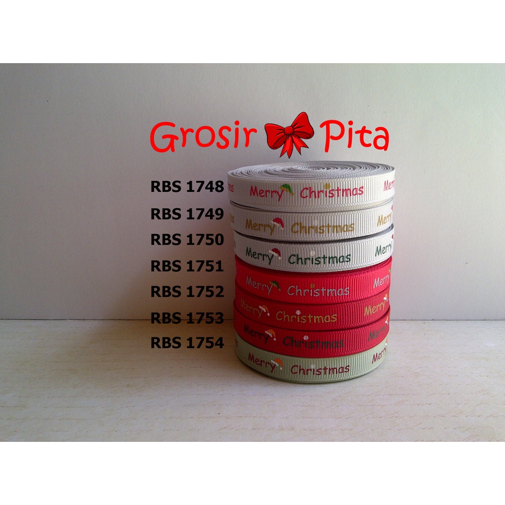 

(25 yard) Pita Grosgrain Motif Natal RBS 1748,1749,1750,1751,1752,1753,1754 | Pita Christmas | Toko Bahan Craft | Grosir Pita