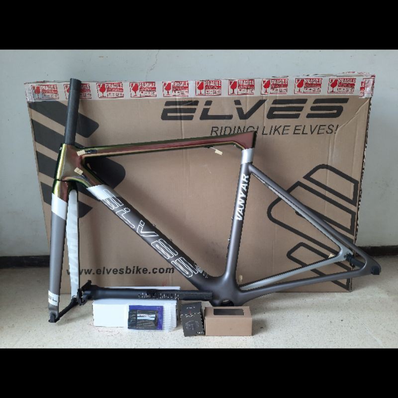 FRAME ROADBIKE ELVES VANYAR 2021 REDDISH BROWN CARBON GREY Size L/50