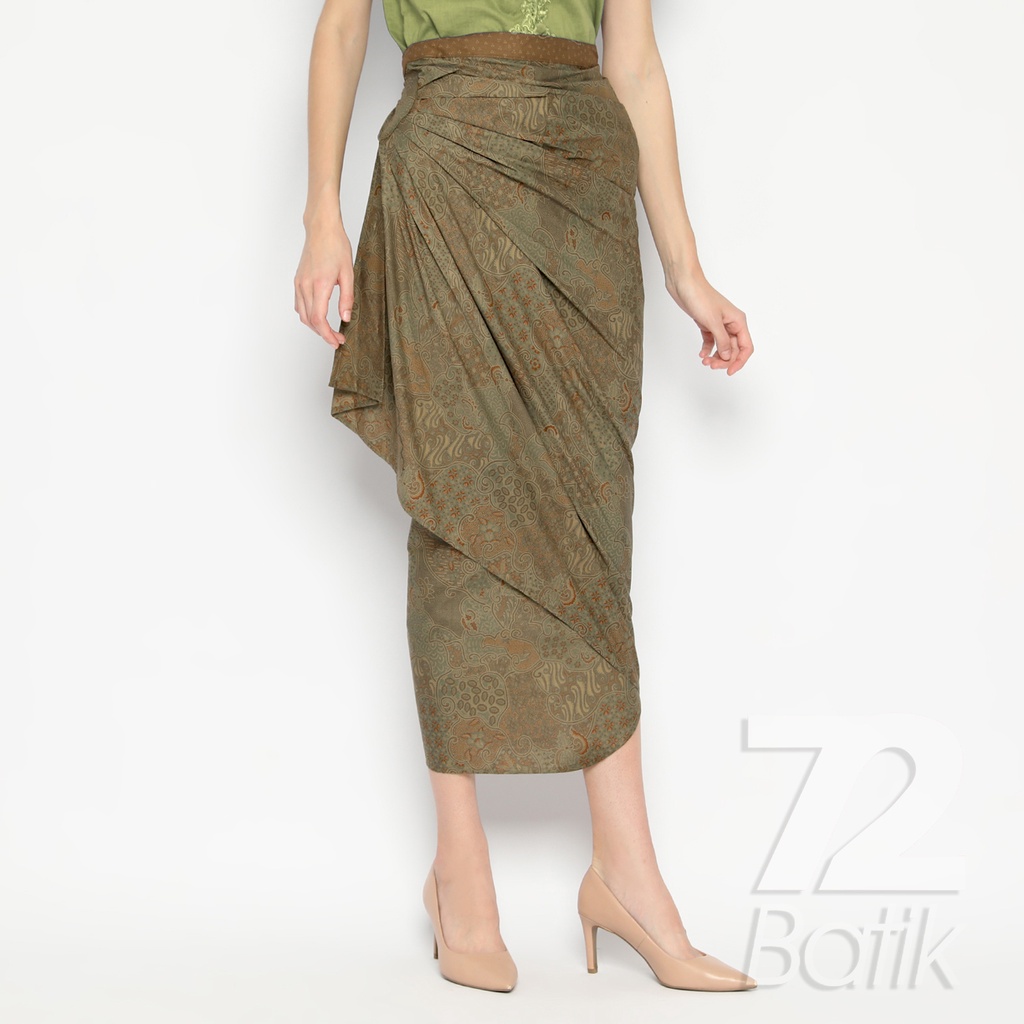 ROK BATIK SPAN Skirt Lilit Kebaya Instan Modern Wanita Motif Clasic Warna Hijau Alam 729835 Cap 72 - Rok Batik Lilit Bawahan Skirt Kamen Kebaya Songket Batik Panjang Plisket Span Instan Jadi Bali Lembaran Premium Modern Untuk Wanita Kondangan