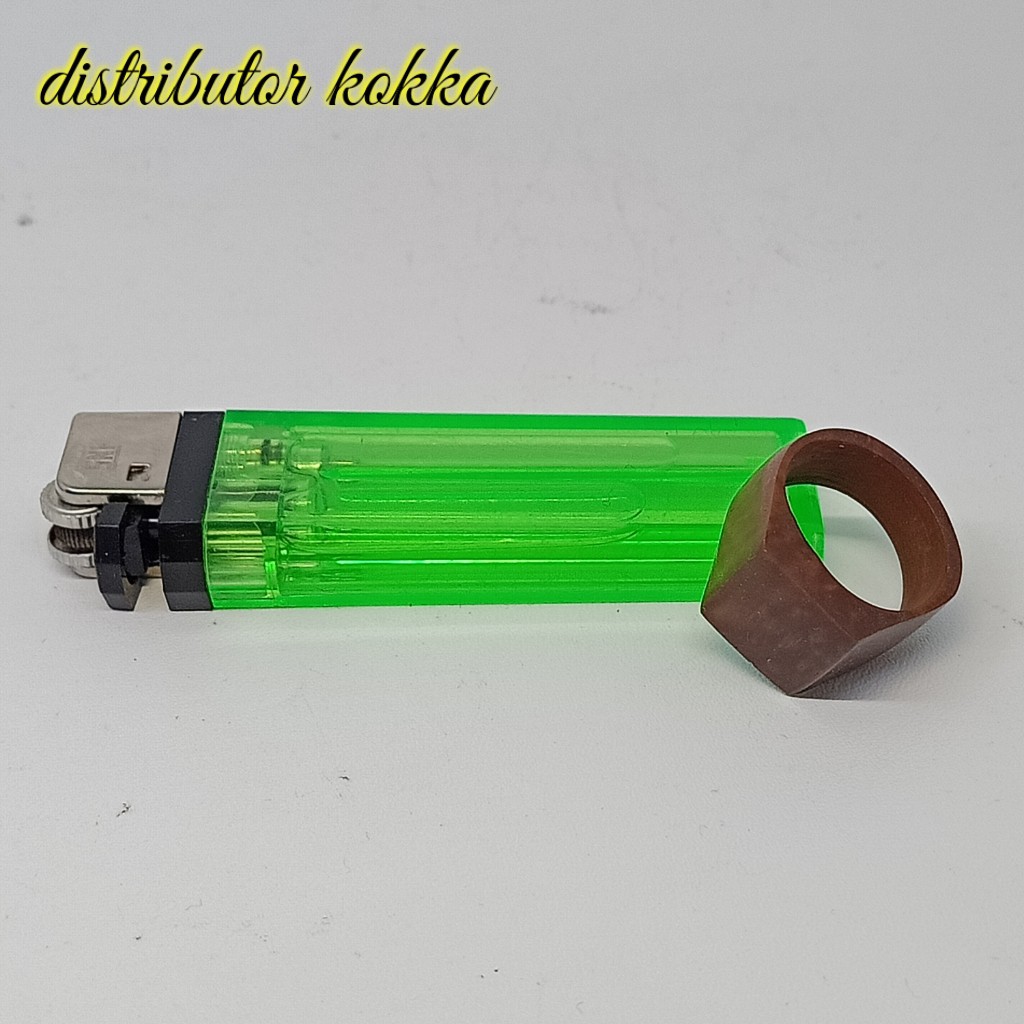 ( SUPER MURAH ) Cincin kokka kaukah plat polos tebal coklat