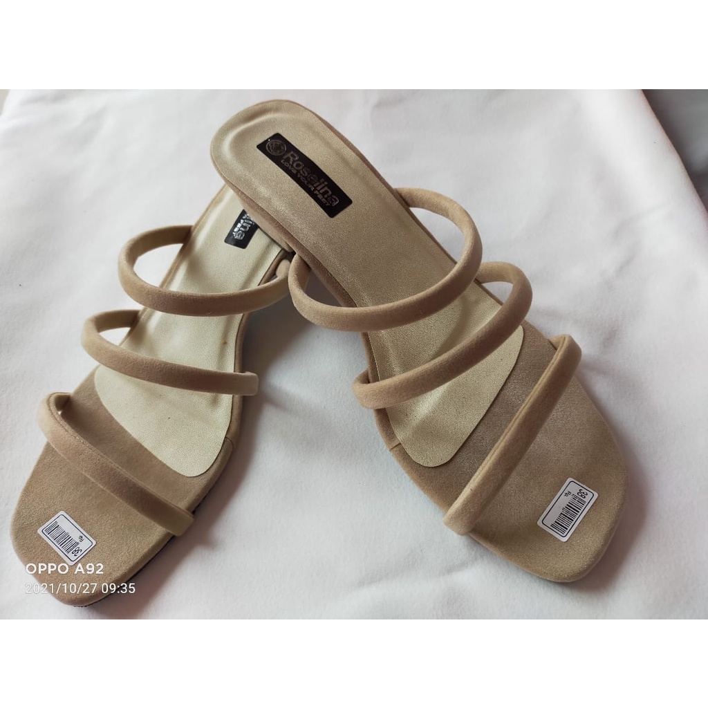 Sandal Wedges Minimalis Wanita Hak 3 cm - Sandal Wanita Kekinian Berkualitas - Wedges Minimalis Murah Berkualitas COD