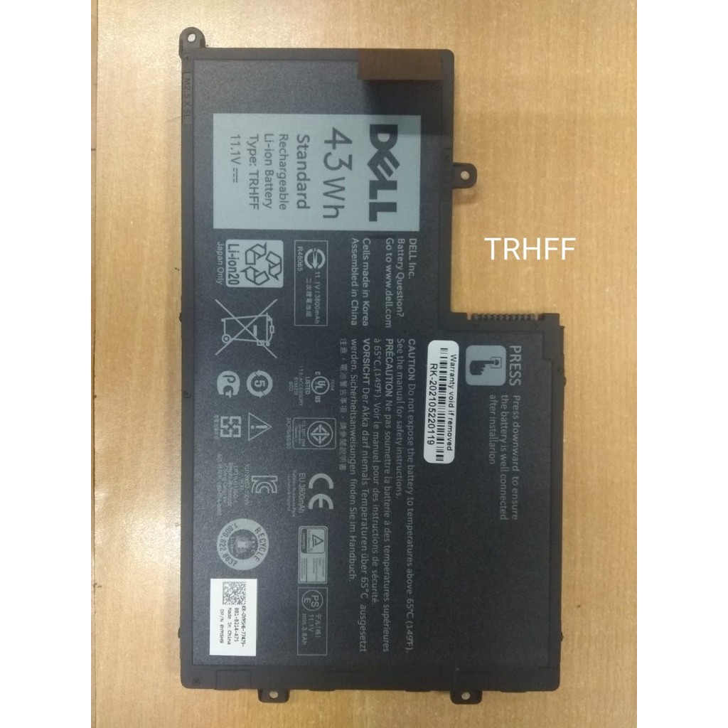 Original Baterai DELL Inspiron 14-5447 5442 15-3550 5548 5545 5547 TRHFF