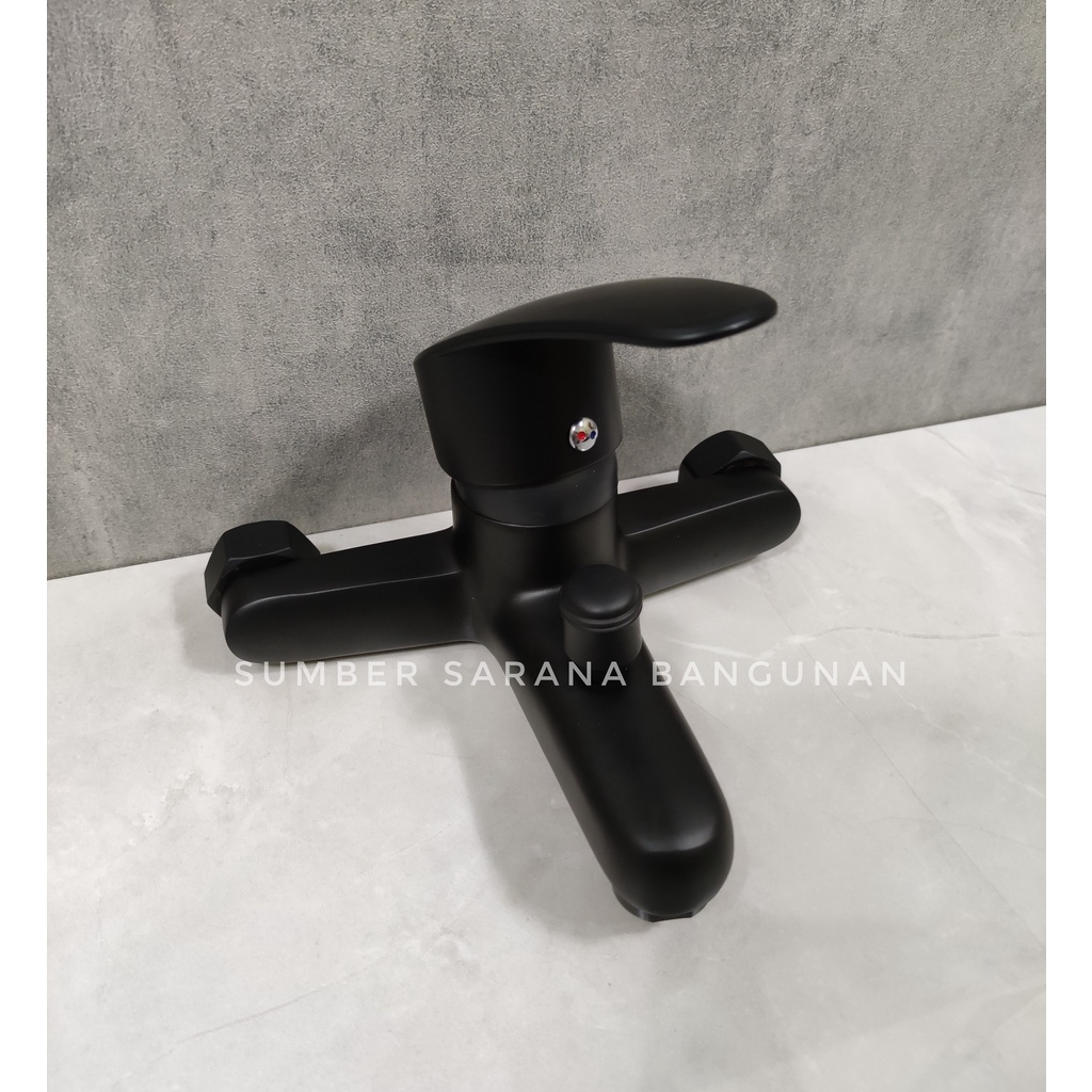 Kran Panas Dingin Stainless Hitam / Keran Mixer Shower Set 9009