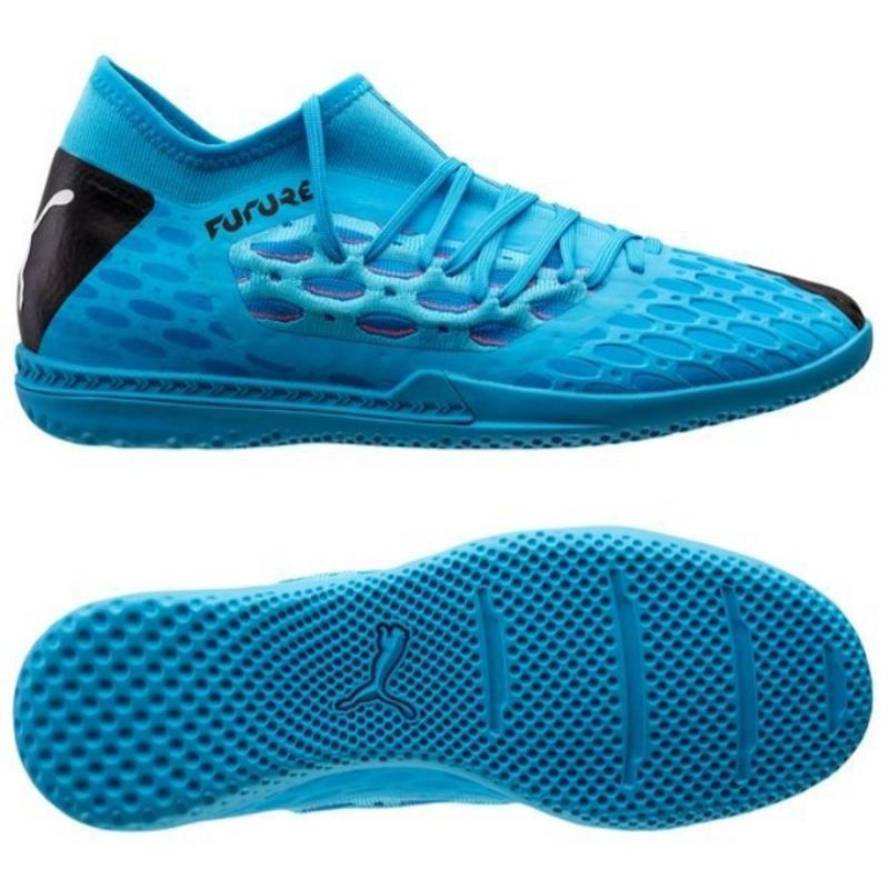 SEPATU FUTSAL PUMA FUTURE NETFIT 5.3 IT FLASH BLUE