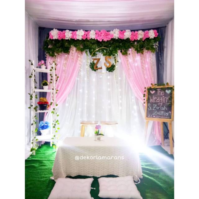 Dekorasi lamaran/Akad murah Jakarta (backdrop lamaran/akad)