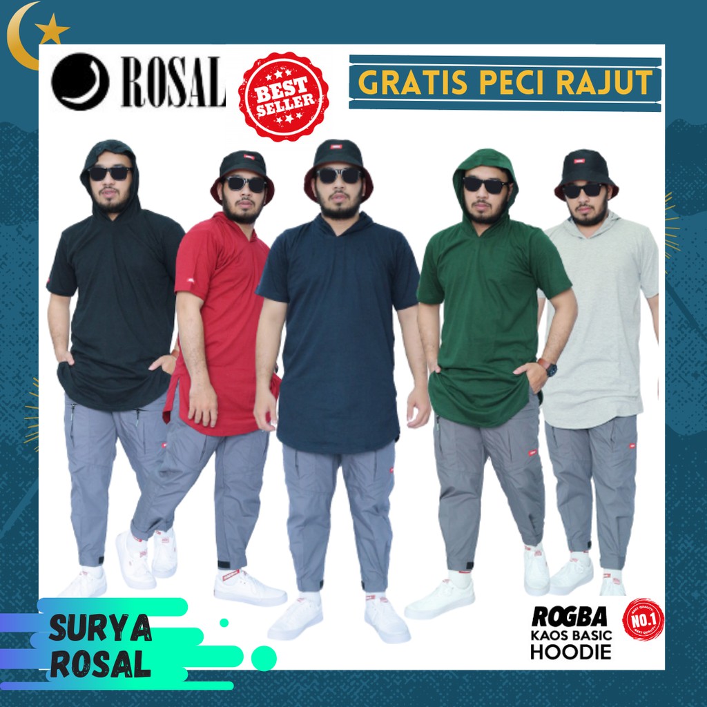 KAOS KURTA HOODIE-KAOS HOODIE ROGBA-KAOS PRIA-BAJU KAOS PRIA POLOS-PAKAIAN LAKI-LAKI-KAOS POLOS PRIA