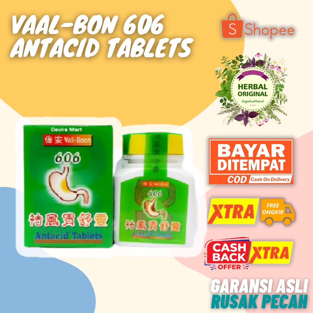 [TERBARU] HERBAL ATASI MAAG KRONIS NYERI LAMBUNG | VAL-BOON 606 ANTACID TABLETS - BPOM ORIGINAL