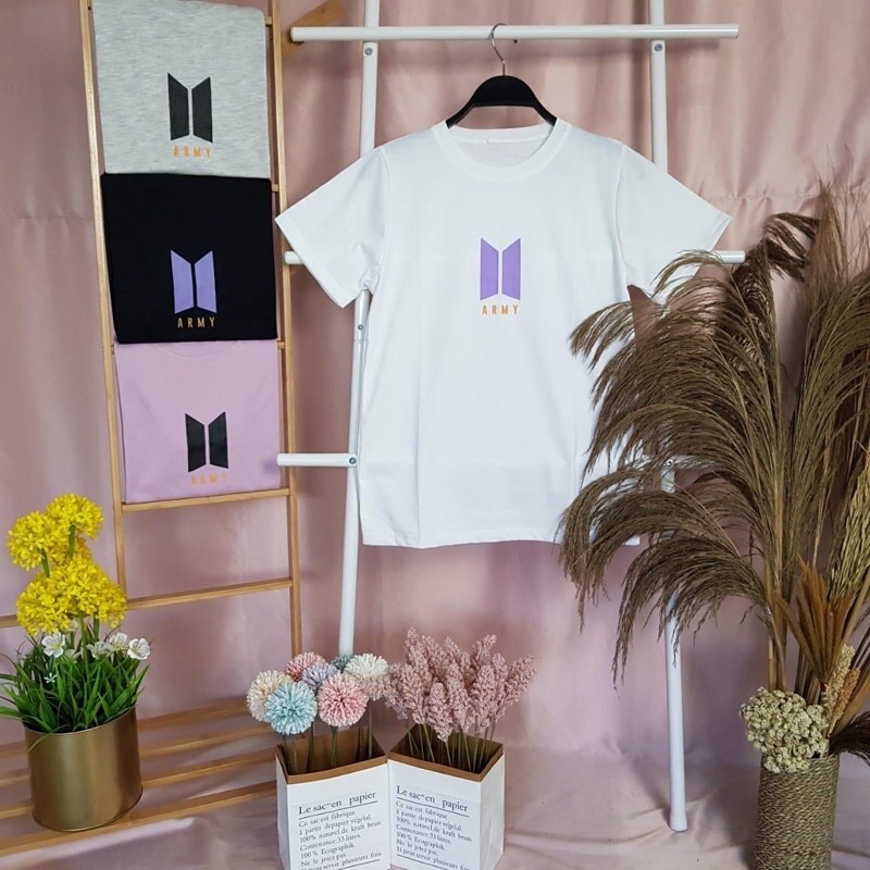 Trenddss_collection Kaos wanita 100% KATUN COMBED AllSize M-XL ( BTS ARMY 2478)