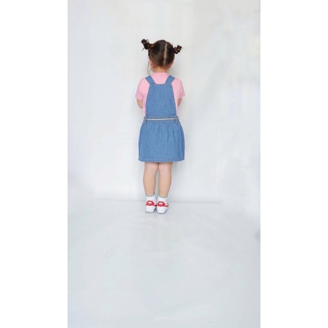 Flowkids Dress All Over Jeans Anak Perempuan - Dres Setelan Cewe Bahan Katun Usia 2 4 6 8 10 Tahun