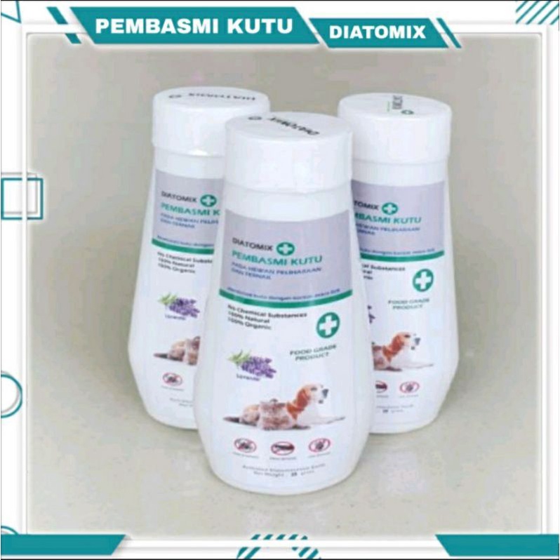 DIATOMIX Bedak Anti Kutu Kucing Anjing Obat Penghilang Kutu Ampuh Aman Pembasmi Kutu Aman Untuk Anabul 25gr