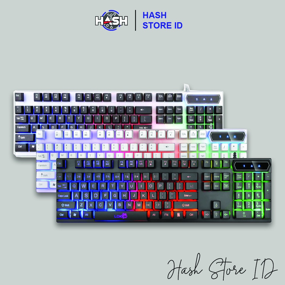 Keyboard USB Kabel Dengan Lampu RGB