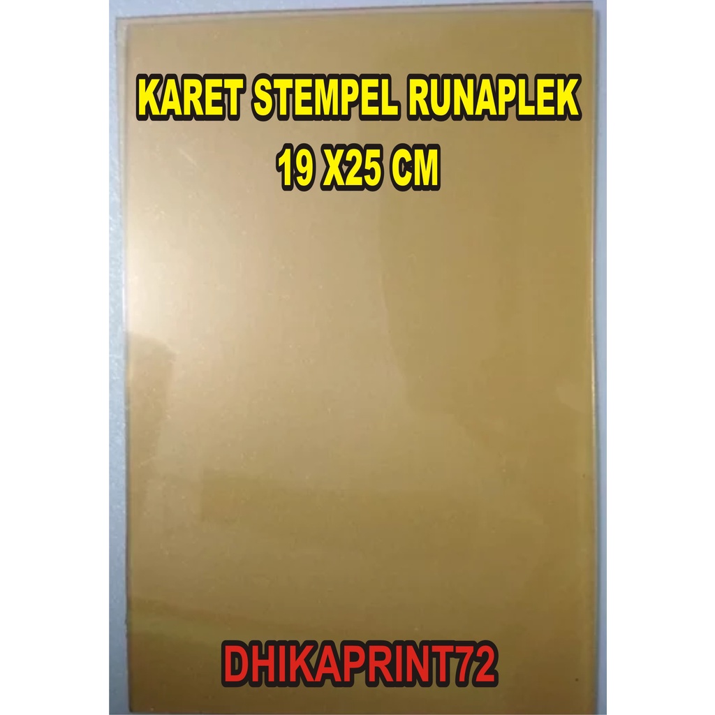 

KARET STEMPEL RUNAFLEK SETENGAH 19X25 CM