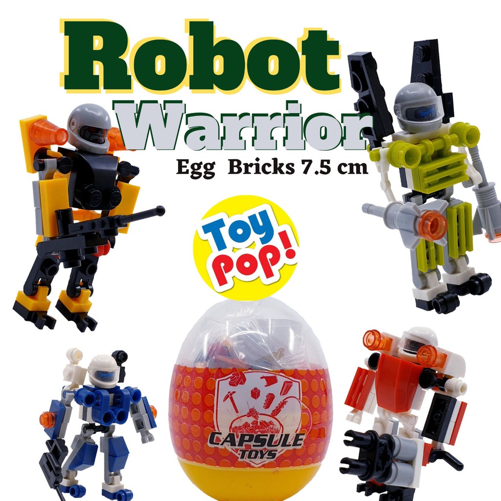 Paket Bundling 3in1 Surprise Egg Bricks Mini Lego  