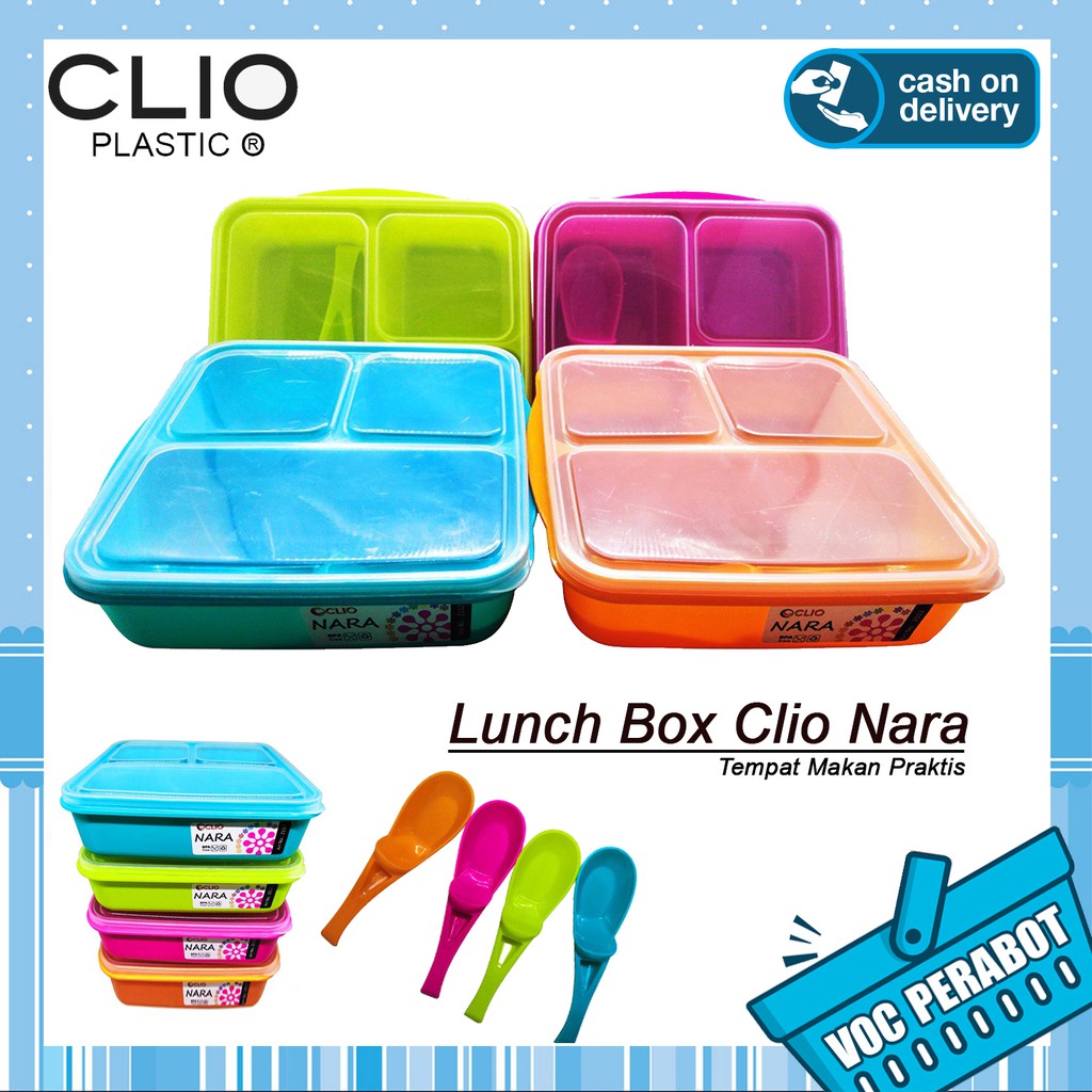 CLIO LUNCH BOX NARA + SENDOK tempat makan anak - PERABOT