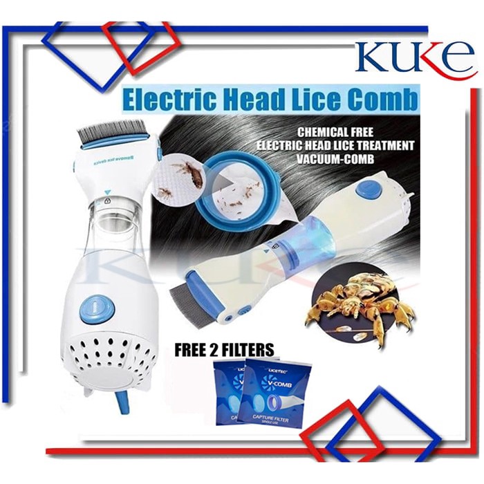 KUKE Sisir Kutu Rambut Elektrik V-COMB / Sisir Kutu Rambut Elektrik / Vacuum Sisir Kutu