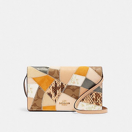 Coach Hayden Foldover Crossbody Mixed Material Patchwork