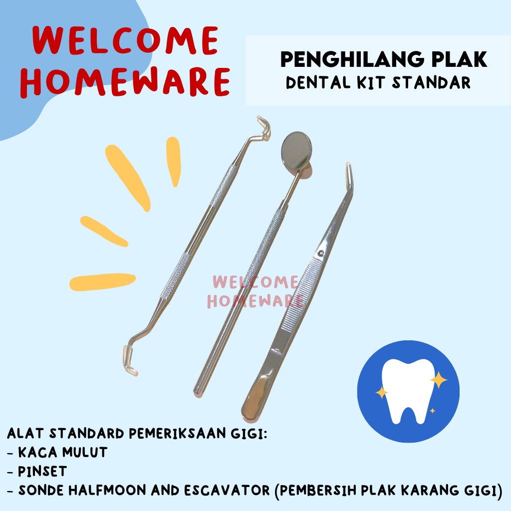 Penghilang Plak Dental Kit Standar Set Isi 3 Karang Tartar Dokter Gigi