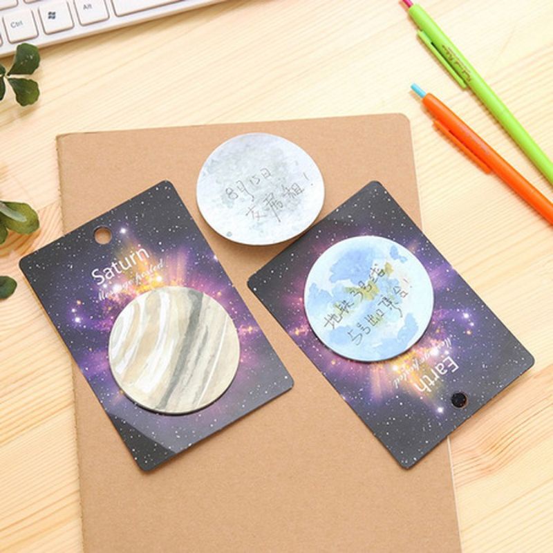 

Sticky notes galaxy bulat / kertas memo lucu