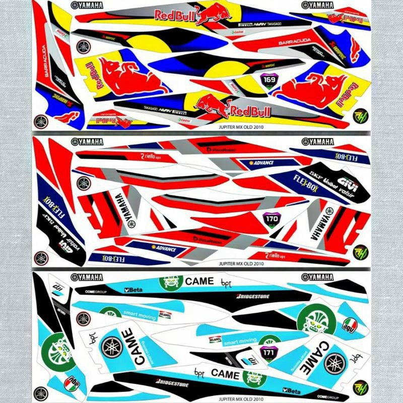 Bisa COD Sticker Striping Lis Variasi Thailand Thailook Jupiter Mx 135 Lama Old OJMX 169 Semua Ready