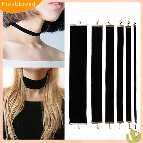 Fresh| Kalung Choker Bahan Velvet Warna Hitam Gaya Retro Gothic Untuk Wanita