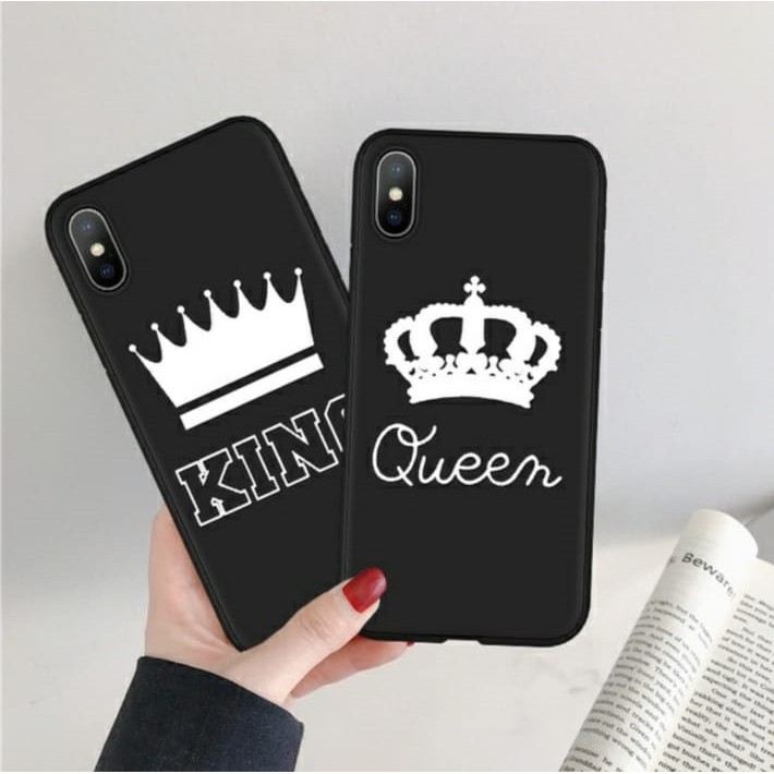 [S13] Soft Case Tpu King Queen Crown for Oppo Vivo Xiaomi Realme Samsung Iphone