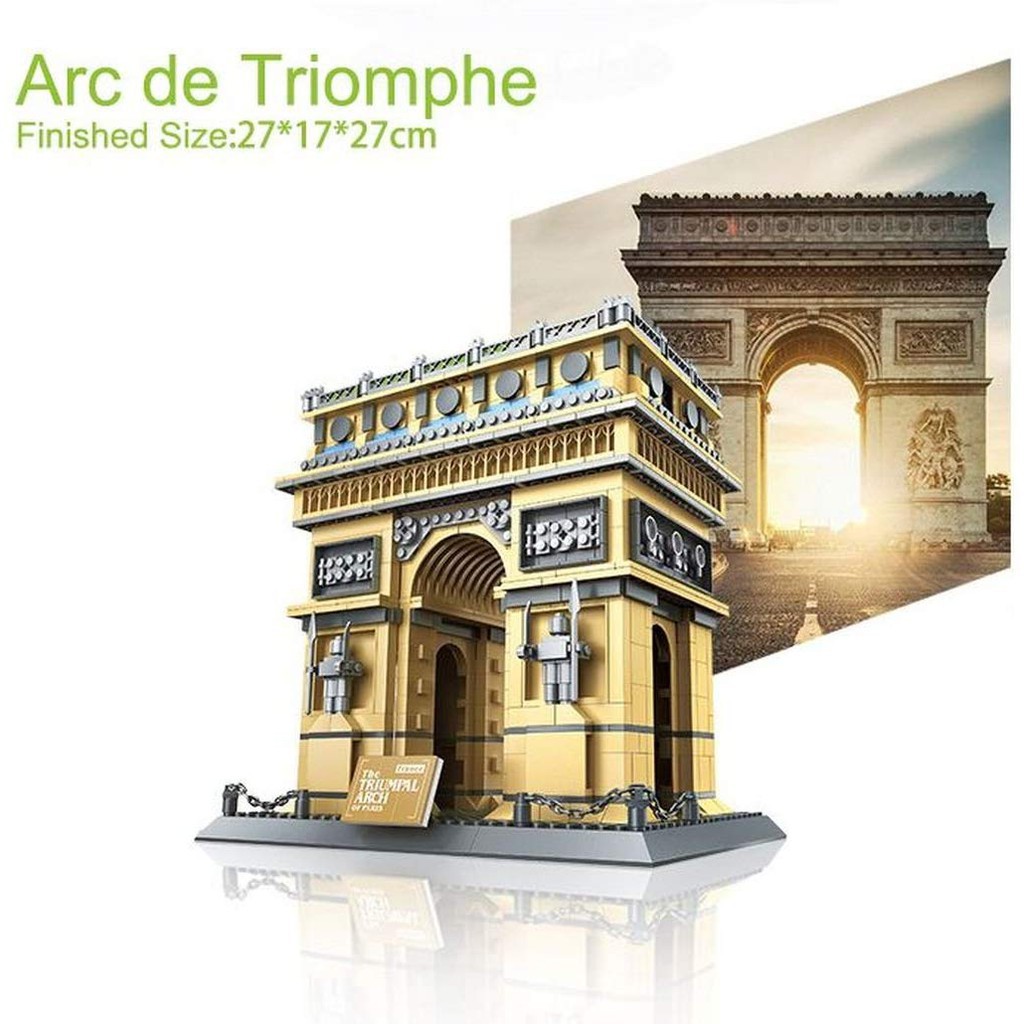 Wange 5223 Lego Compatible Block Paris Arch De Triomphe Architecture Building Shopee Indonesia