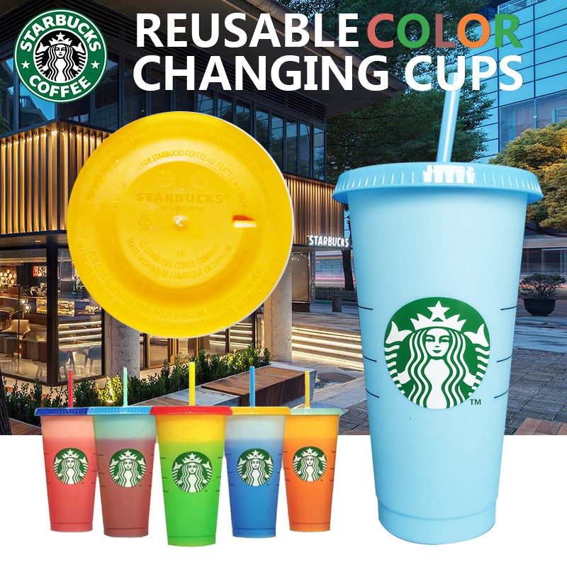 Original Tumbler Starbucks Color Changing Cups Berubah Warna Colour Reusable Cup