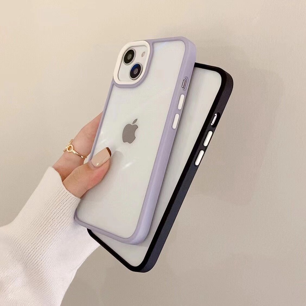 Case Apple iPhone Case Kualitas Tinggi Akrilik Bening Casing Ponsel iPhone X XS XR 11 12 13 Pro Max Casing Ponsel iPhone Case