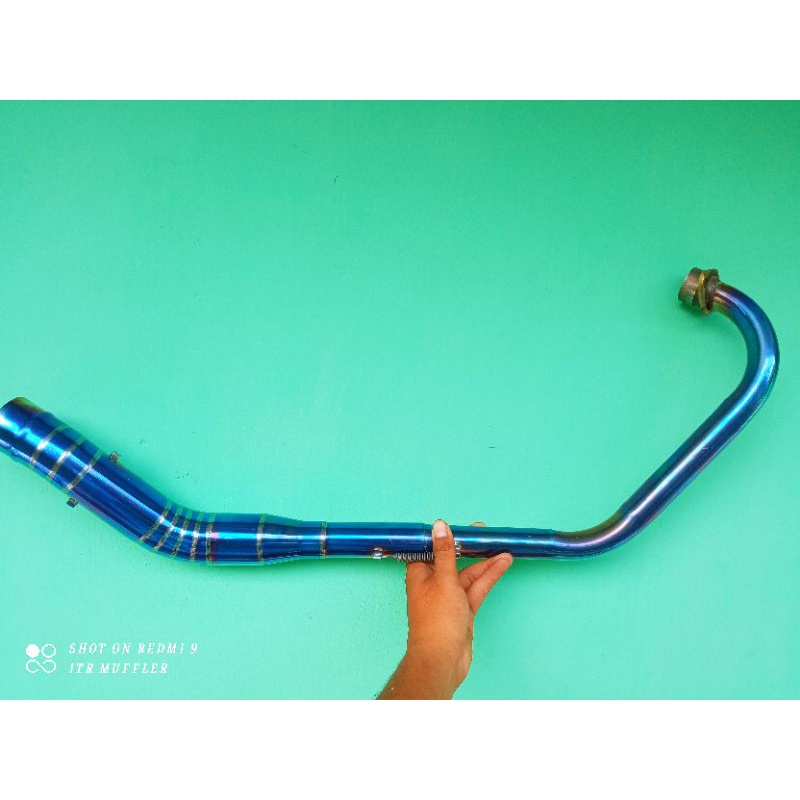 Leher Leheran Knalpot Bluemoon Vixion R15 v2 Xabre inlet 50mm