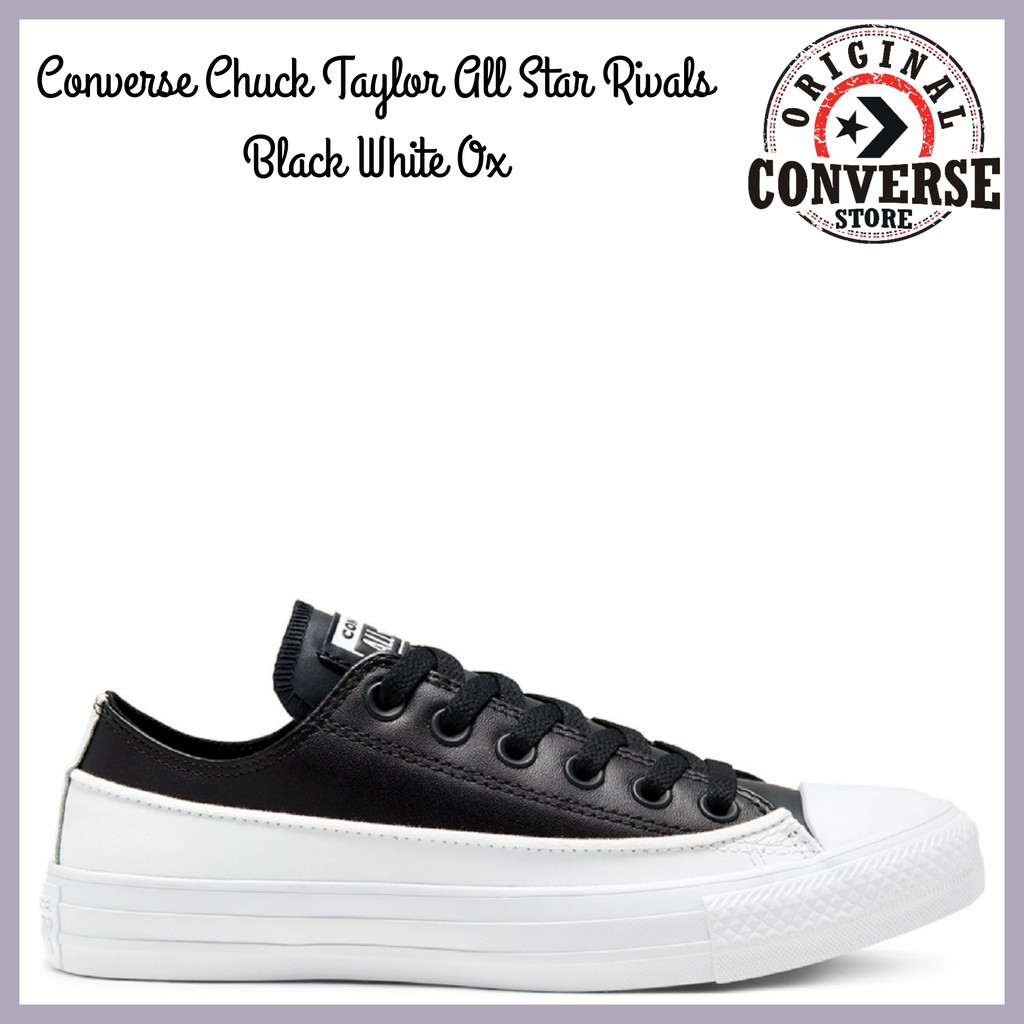ORIGINAL CONVERSE CHUCK TAYLOR ALL STAR RIVALS BLACK WHITE Ox 168921C WOMENS