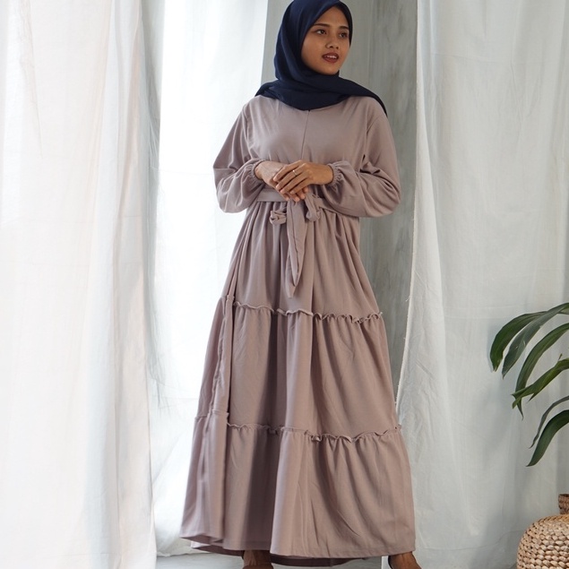 Gamis Wanita BUSUI Muslim Talia Fit  L-XL Lingkar Dada 100cm Panjang 130cm